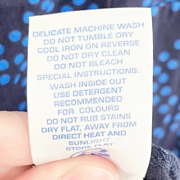 Boden Blue Mia Polka Dot Long Sleeve Jersey Day Dress Women's US Size 6 Regular - Picture 8 of 9